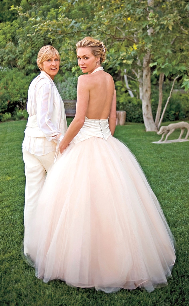 Ellen DeGeneres and Portia de Rosi's wedding in their Beverly Hills home in 2008.