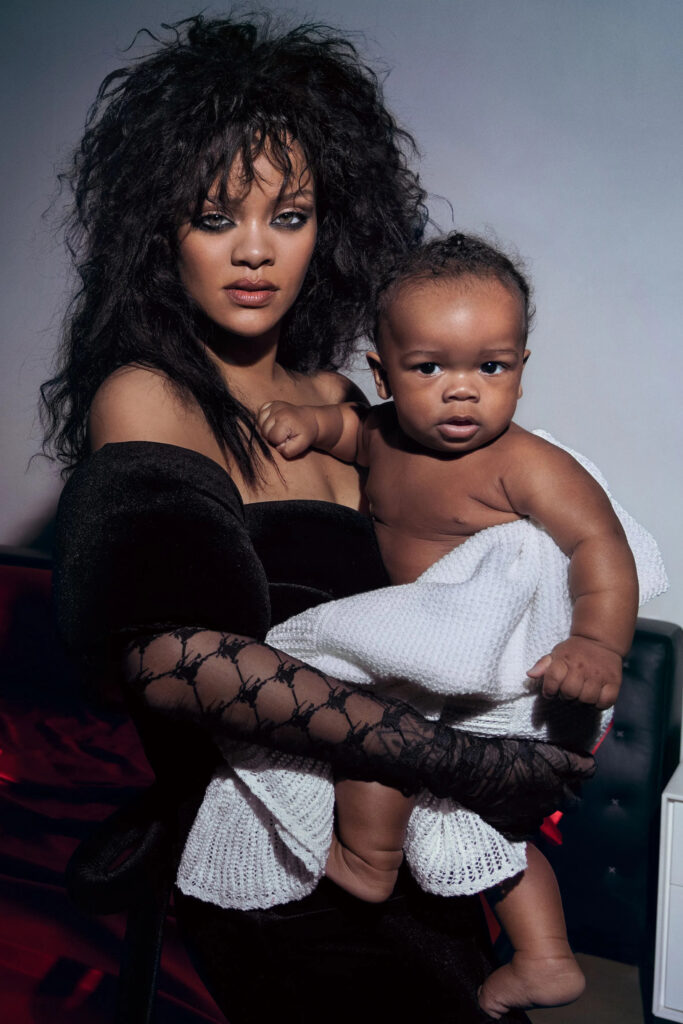 Rihanna and her son. 