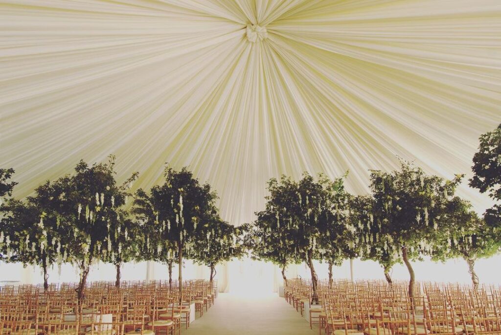 Preston Bailey takes nature indoors with this awe-inspiring tent venue.