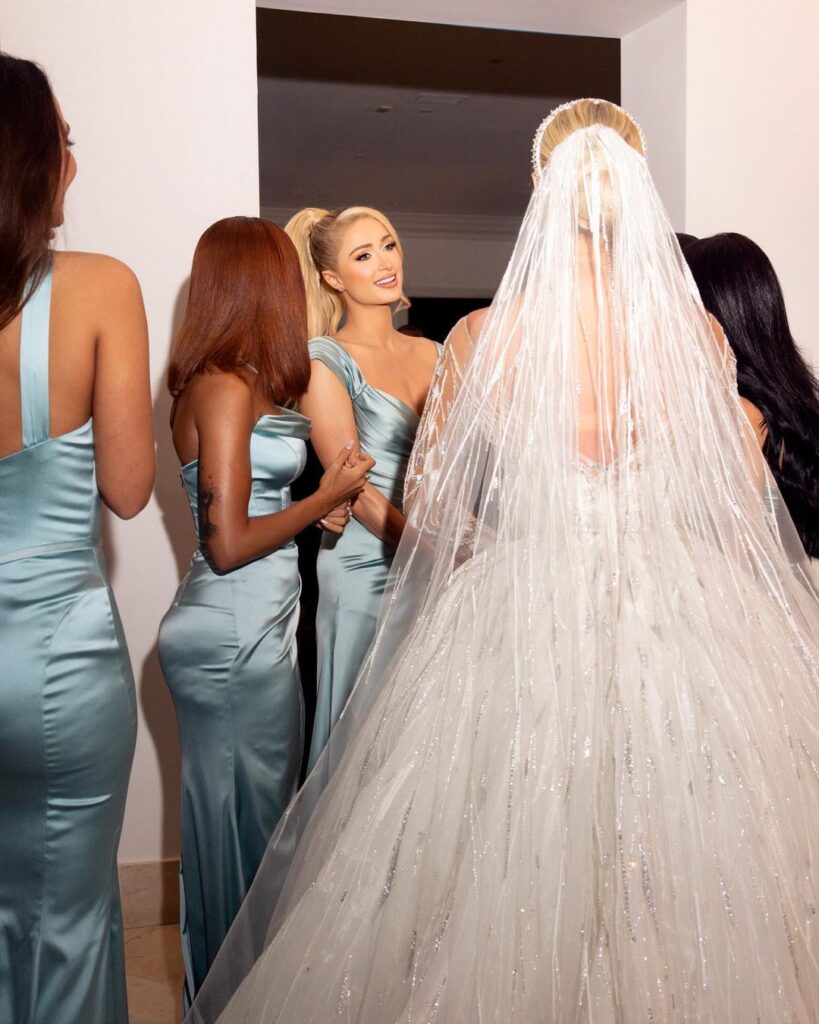 Paris Hilton at Lele Pons' wedding