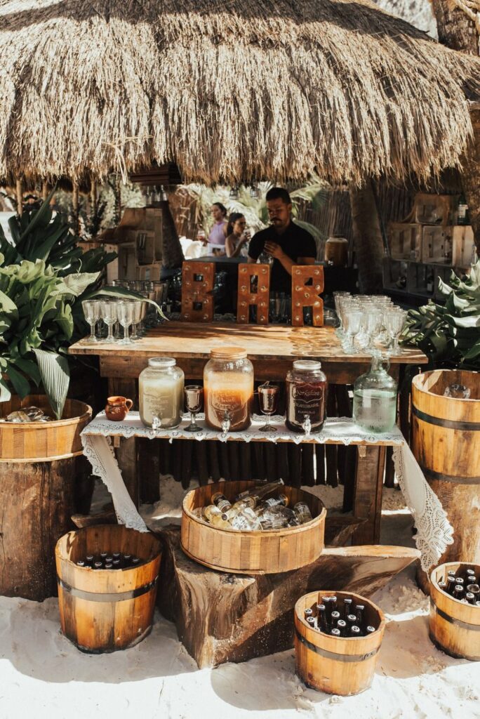 Keep in mind the food and beverages when planning for a destination wedding.