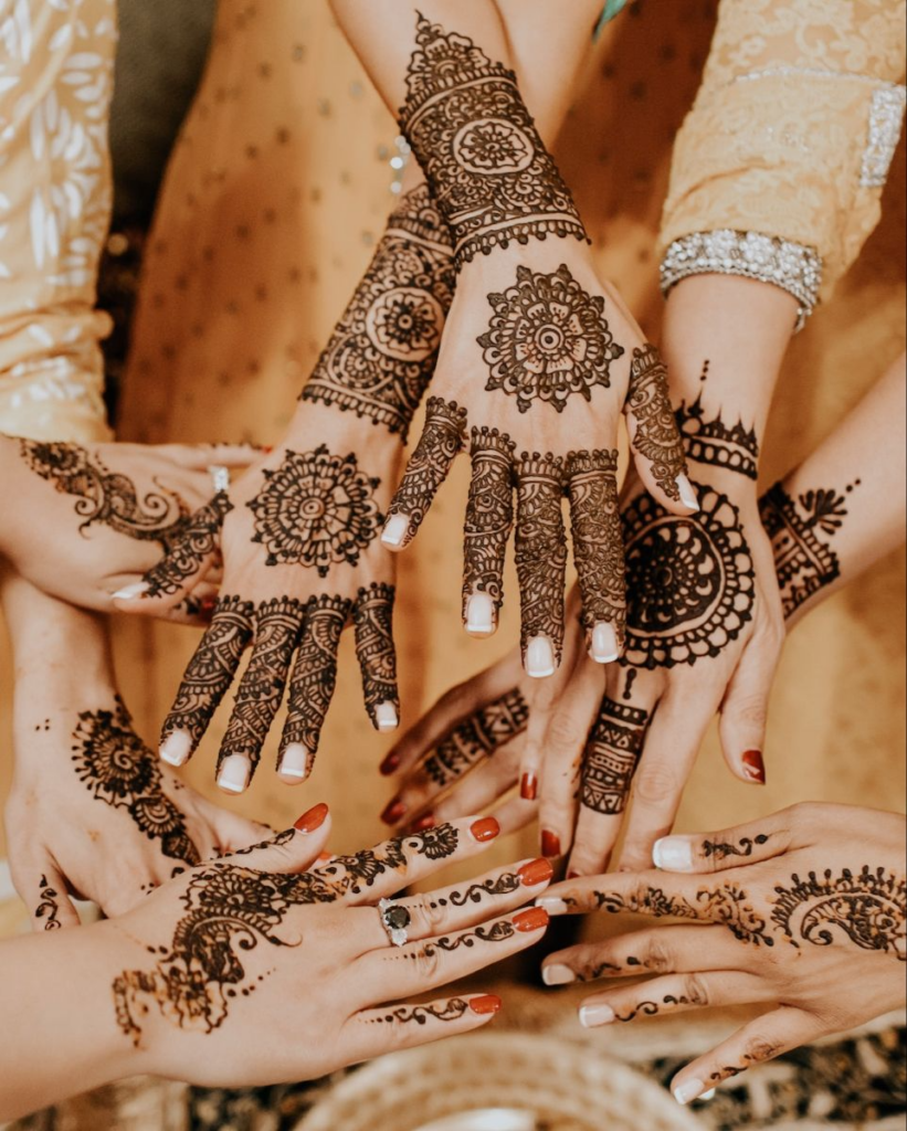 Henna night for the bride and her bridal party.