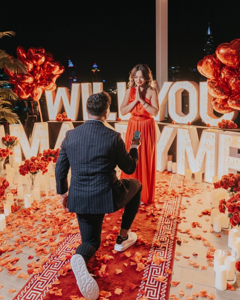 Extravagant and chic ultimate surprise wedding proposal for this lovely couple.
