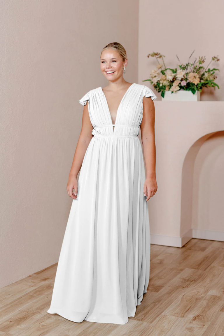 10 Bridesmaids Dresses to Shop for an All-White Destination Wedding ...