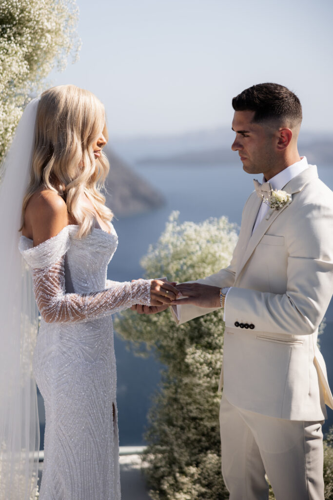 Australia Couple Had A Dreamy Destination Wedding in Santorini, Greece