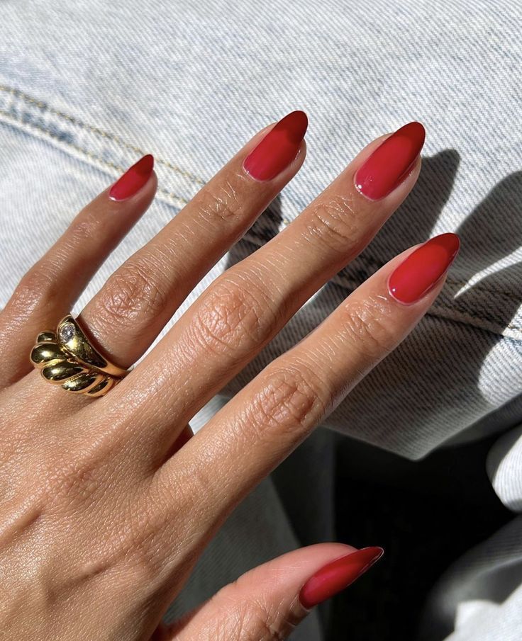 2023 Holiday Nail Trends You Need to Know About: Red Jelly Nails