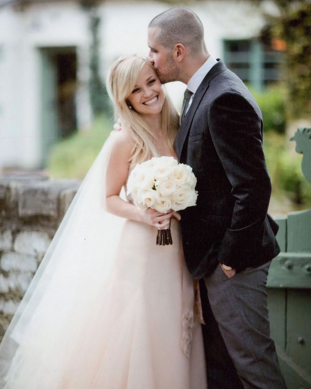 Reese Witherspoon pink wedding dresses