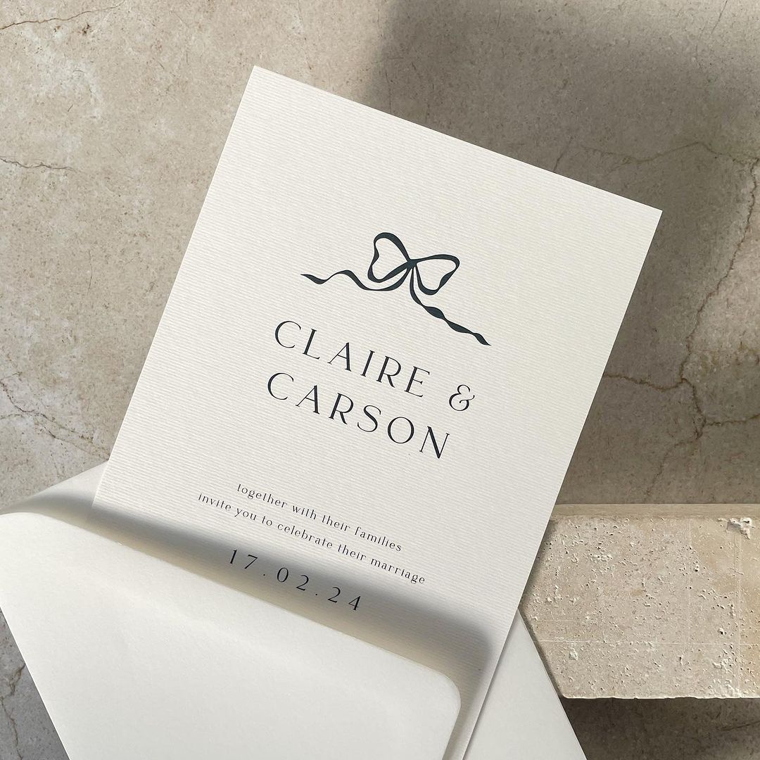 These Gorgeous Minimalist Stationery Designs Will Further Elevate Your Elegant Wedding