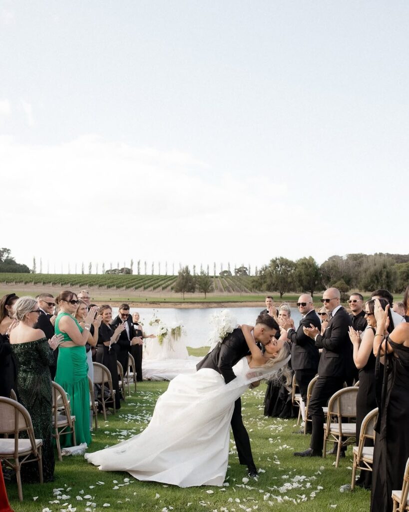 Em Davies & Joel Gambin's Magical Margaret River Wedding 6 Em Davies, Margaret River Wedding, Love Story, Emiliy Davies, Joel Gambin, Influencer wedding, Vogue Australia