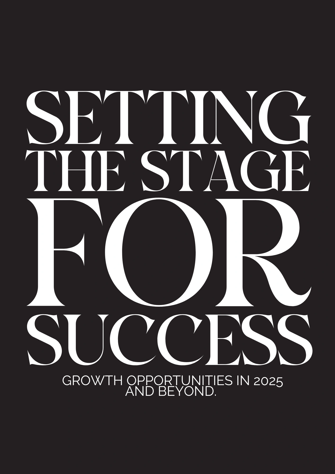 Setting the stage for success 2025 and beyond Wedded Wonderland