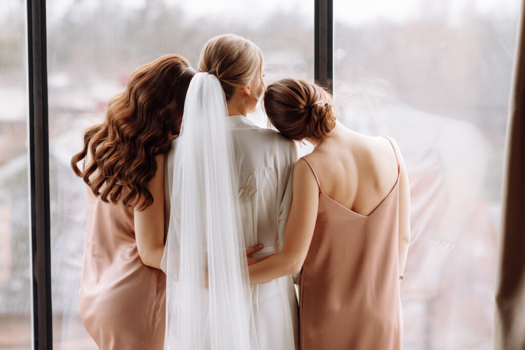 morning of bride gorgeous bride with best bridesm 2024 10 21 17 14 00 utc