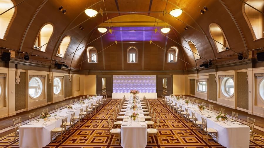 35 Spectacular Australian Ballrooms taking Grandeur and Opulence to a New Level 10 fullerton heritageballroom wedding angle2 mauve lowres wide