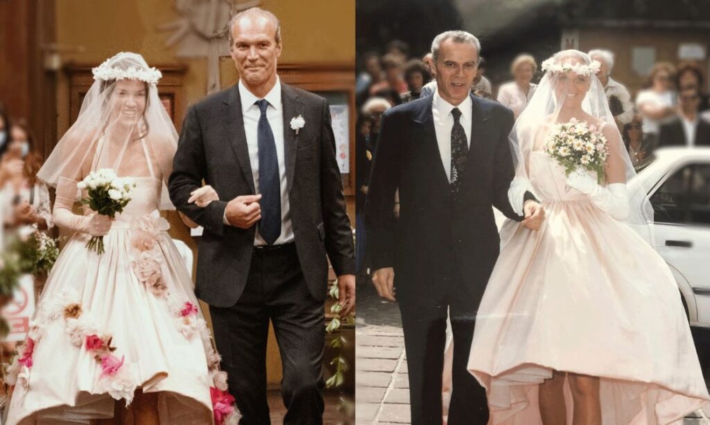 5 Brides Who Turned Their 'Something Borrowed' Into the Ultimate Wedding Dress 6 viral weddings 1 1